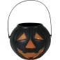 Cesto calabaza negro 15 cm para halloween