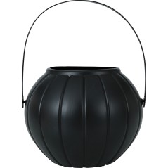 Cesto calabaza negro 15 cm para halloween-Tus Disfraces