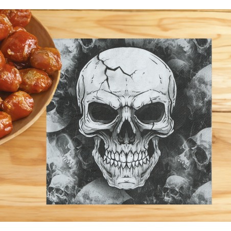Servilletas calaveras 20 uds 16x16 cm -Tus disfraces baratos