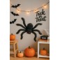 Araña negra con pelo 50 cm halloween