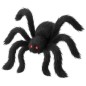 Araña negra con pelo 50 cm halloween