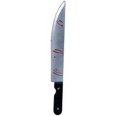 Cuchillo asesino con sangre 50 cm complemento disfraz-Tus Disfraces