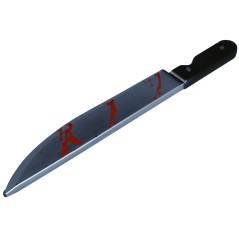 Cuchillo asesino con sangre 50 cm complemento disfraz-Tus Disfraces
