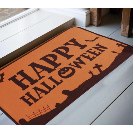 Felpudo naranja Halloween 60x40 cm-Tus disfraces Halloween