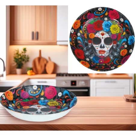 Bol catrina dia de muertos 32 cm unidad-Tus Disfraces