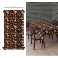 Mantel catrina dia de muertos 137x274 cm unidad-Tus Disfraces baratos