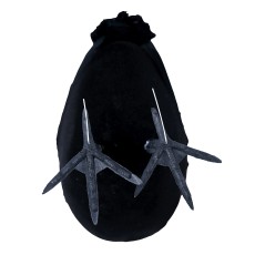 Cuervo negro de 23 cm para decoracion halloween-Disfraces baratos