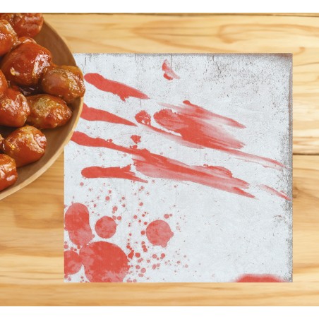Servilletas halloween sangre 20 uds 33 cm-Tus Disfraces baratos