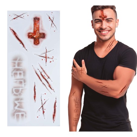 Tatuajes cicatrices poseida-Tus Disfraces