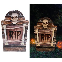 Lapida Rip 56 cm plastico decoracion halloween-Tus Disfraces baratos