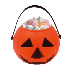 Cesto calabaza naranja 15 cm para halloween-Tus Disfraces