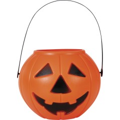 Cesto calabaza naranja 15 cm para halloween