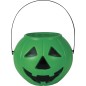Cesto calabaza verde 15 cm para halloween