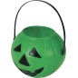 Cesto calabaza verde 15 cm para halloween