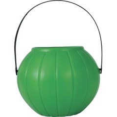 Cesto calabaza verde 15 cm para halloween-Tus Disfraces