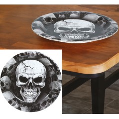Platos calaveras 6 uds de 23 cm -Tus disfraces baratos