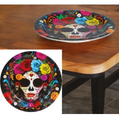 Platos catrina dia de muertos 6 uds 23 cm-Tus Disfraces baratos
