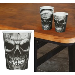 Vasos calaveras 6 uds de 9 cm -Tus disfraces baratos