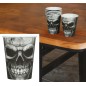 Vasos calaveras 6 uds de 9 cm