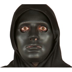 Careta negra plastico terror para halloween -Tus disfraces