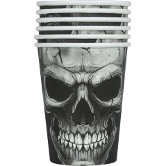 Vasos calaveras 6 uds de 9 cm -Tus disfraces baratos