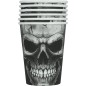 Vasos calaveras 6 uds de 9 cm