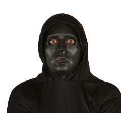 Careta negra plastico terror para halloween