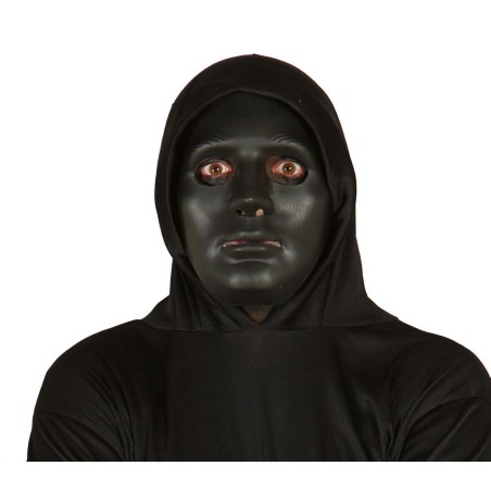 Careta negra plastico terror para halloween