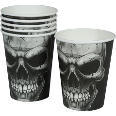 Vasos calaveras 6 uds de 9 cm -Tus disfraces baratos