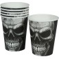Vasos calaveras 6 uds de 9 cm