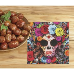 Servilletas catrina dia de muertos 12 uds 33 cm