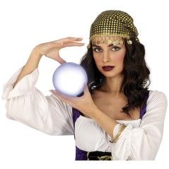 Bola con luz bruja pitonisa 12 cm