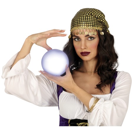 Bola con luz bruja pitonisa 12 cm