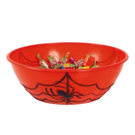 Bol o cuenco naranja para caramelos halloween 27x9 cm