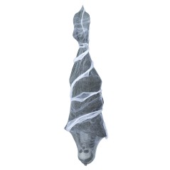 Esqueleto colgante  en tela de araña con luz 120 cms