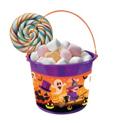 Cesta halloween recogecaramelos 18x16 cm-Tus Disfraces