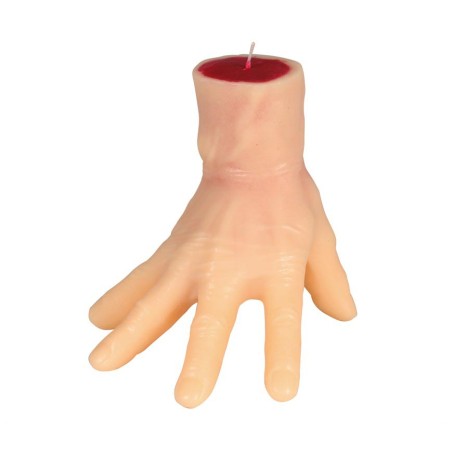 Vela mano con sangre 15 cms para halloween-Tus Disfraces baratos