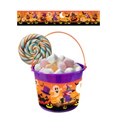 Cesta halloween recogecaramelos 18x16 cm