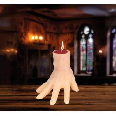 Vela mano con sangre 15 cms para halloween