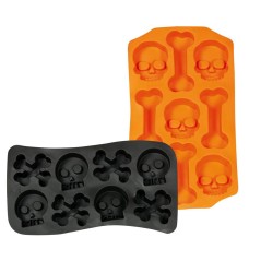 Moldes calaveras y huesos 12x22 cm