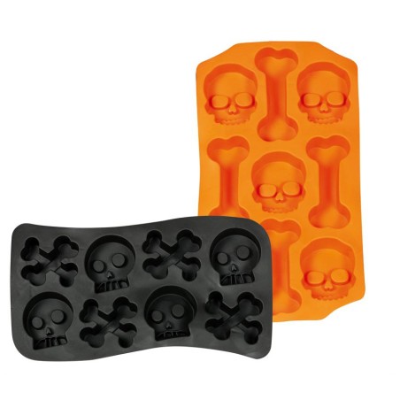Moldes calaveras y huesos 12x22 cm