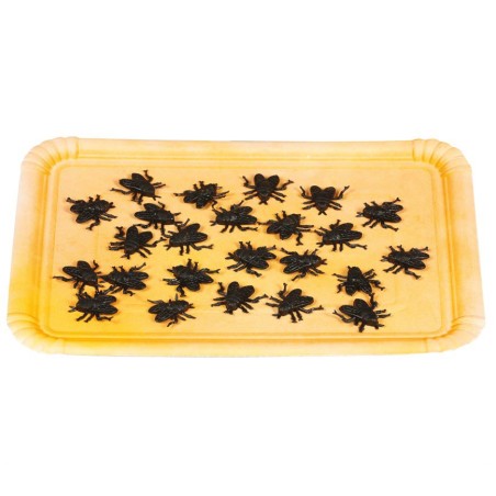 Moscas decoracion halloween 24 uds 2,5 cm