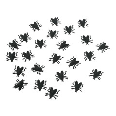 Moscas decoracion halloween 24 uds 2,5 cm