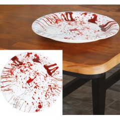 Platos halloween sangre 6 uds 23 cm-Tus Disfraces baratos