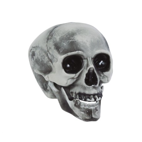 Calavera o craneo gris 20 cm en PVC-Tus Disfraces baratos