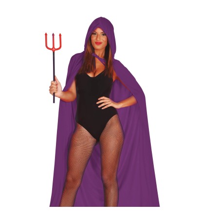 Capa Morada con capucha terciopelo 130 cm-Tus Disfraces