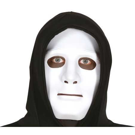 Careta blanca plastico terror para halloween -Tus disfraces