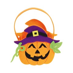 Cesta calabaza recogecaramelos halloween 20 cm