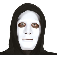 Careta blanca plastico terror para halloween