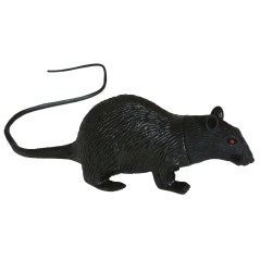 Rata decoracion halloween 13 cm latex-Tus Disfraces baratos